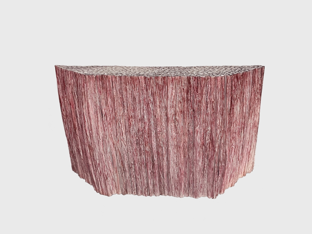 Red Urushi Paper Pleats Sideboard - Spazio Nobile