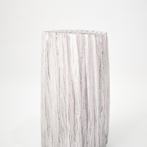 Black Urushi Paper Pleats High Stool