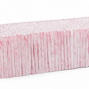 Red Urushi Paper Pleats Bench